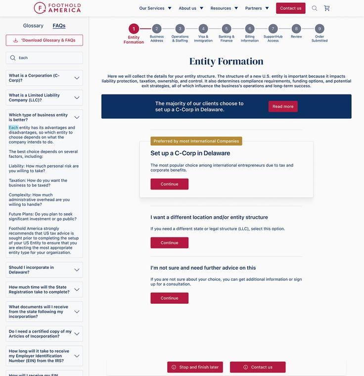 Responsive 13-step checkout form